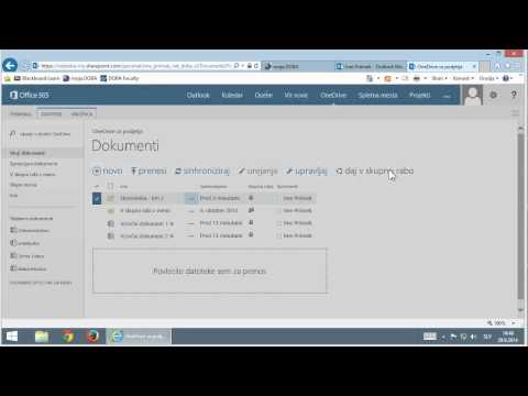 OneDrive - prikaz uporabe