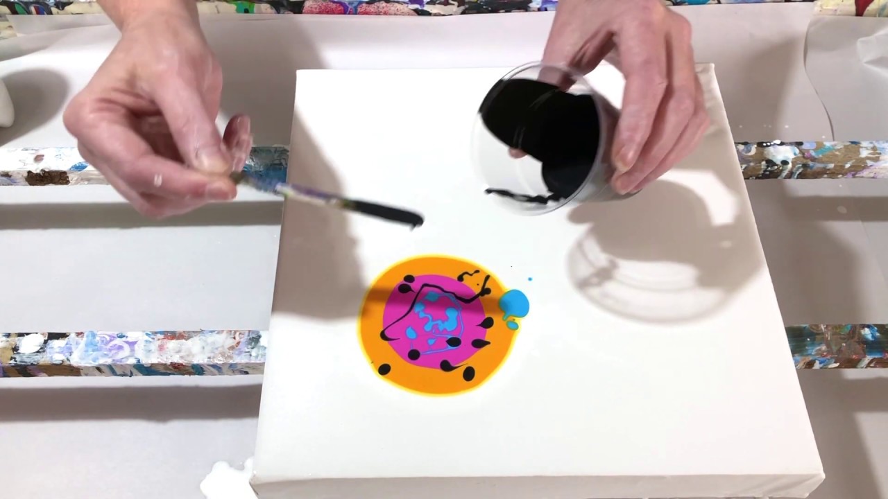 #73 Dutch pour Acrylic pouring - YouTube