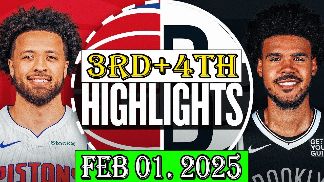 Матч «Детройт Пистонс» против «Бруклин Нетс», 3-я и 4-я четверти, 1 февраля 2026 года. Обзор матч...