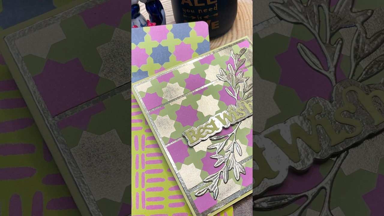 Card Making for Beginners | 4x4 Handmade Card Using Patterned Paper & Die Cuts!