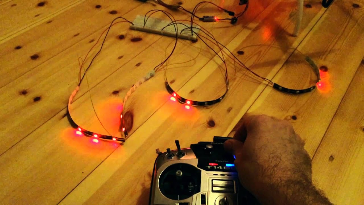MWC RGB Light on a DJI F450 (Wiring Test)