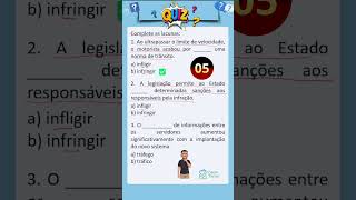 Quiz de Português com os pares de palavras INFLIGIR, INFRINGIR, TRÁFICO, TRÁFEGO.