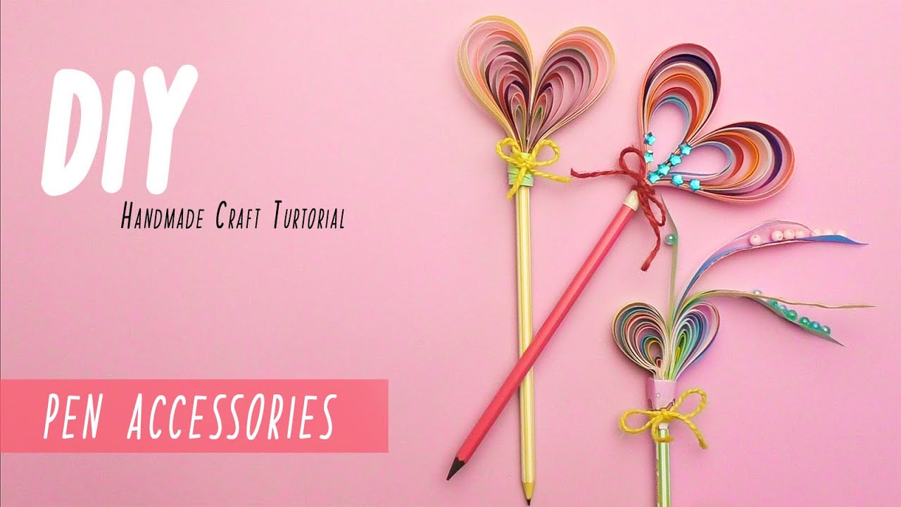 How to make quilling paper pen ornaments Paper quilling DIY School