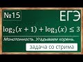 📌Неравенство №15 на монотонность из профильного уровня ЕГЭ по математике