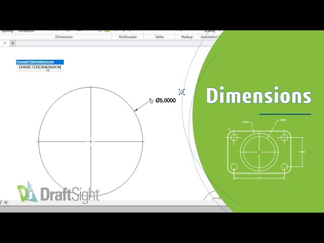 Create Diameter Dimension for a Circle Using Command Window