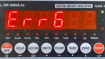 OP 900 Err6 / Calibration