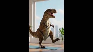 A T-Rex Attempting Yoga