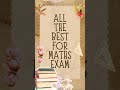 All the best for the Maths Exam #maths #igcse #Math#exam #shorts