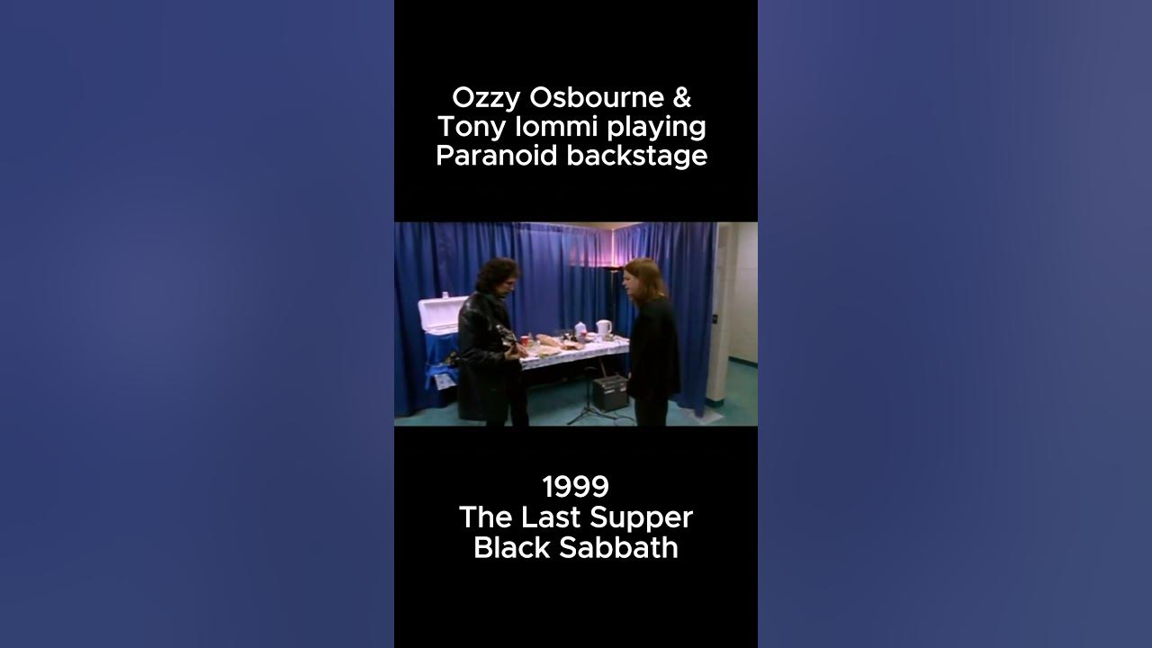 Ozzy & Tony Iommi Backstage Playing Paranoid (1999) 🔥 #blacksabbath #ozzyosbourne #tonyiommi #riff