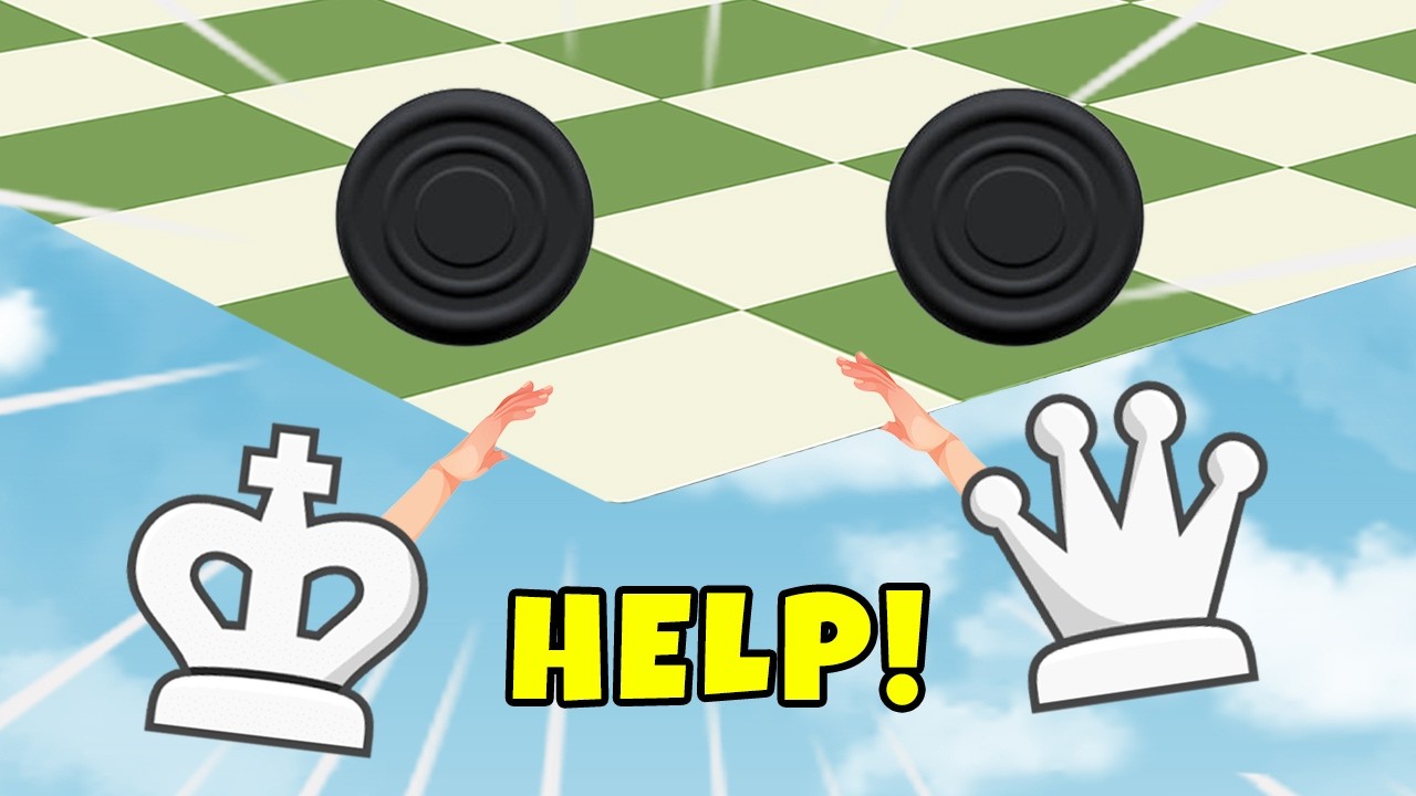 Шахматы против шашек, но в небе.