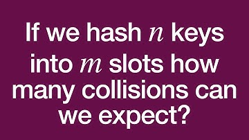 Expected Number of Collisions in Independent Uniform Hashing - Daily Problem 8