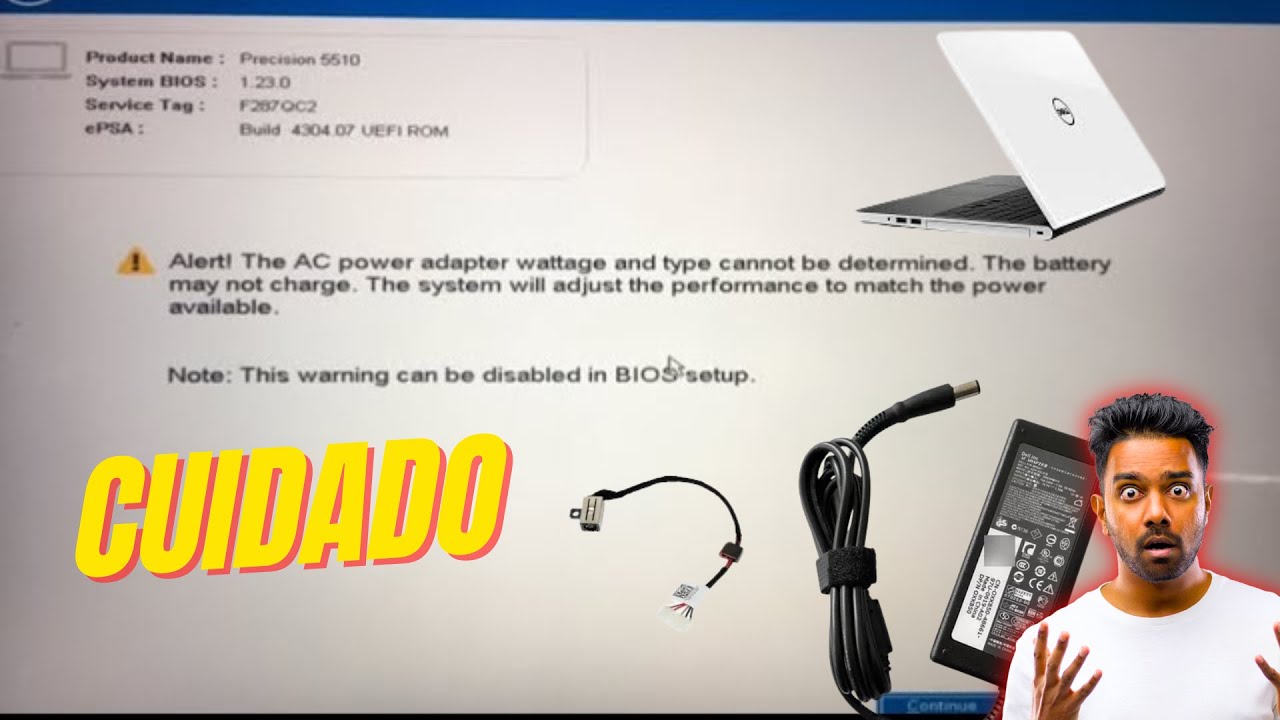 RESOLVIDO Erro Dell The AC Power adapter wattage and type cannot be determined
