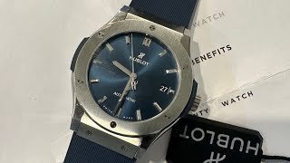 名表TV-名表TV-Hublot Classic Fusion Titanium Automatic 45mm Blue Dial/玩表養志/中古精選/以表