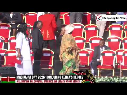 Watch President Ruto's mother arriving in Kipchoge Keino Stadium for Mashujaa Day celebrations