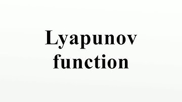 Lyapunov function