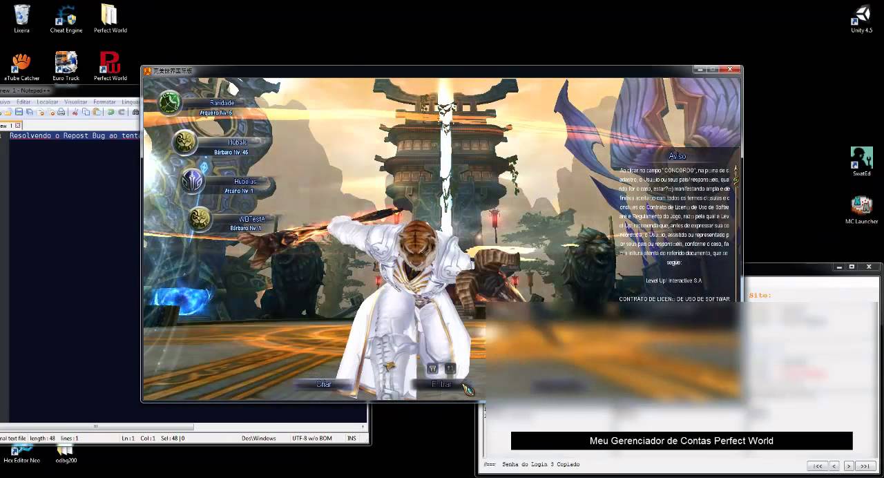 Resolvendo Report Bug Perfect World (Char Bugado)