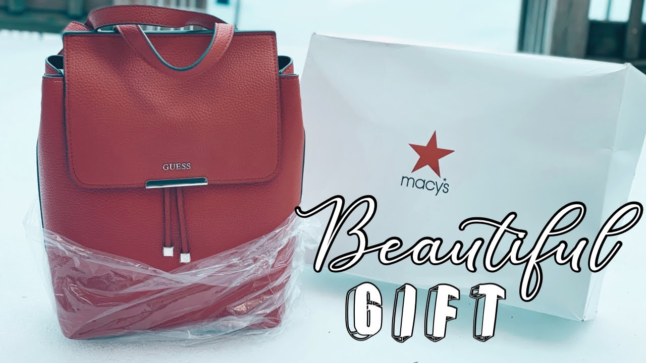 UNBOXING A BEAUTIFUL GIFT GUESS BACKPACK 