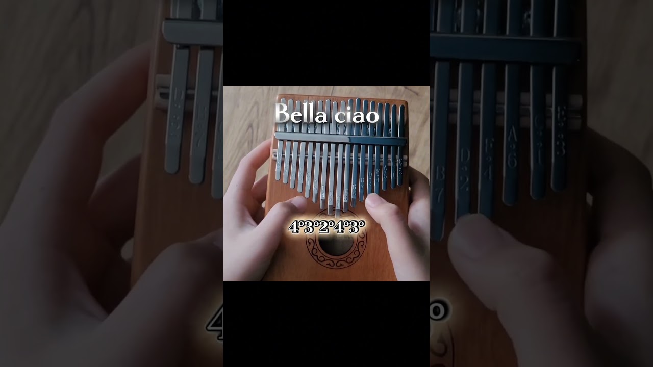 Узнали мелодию? Bella Ciao на калимбе! Табы на экране 