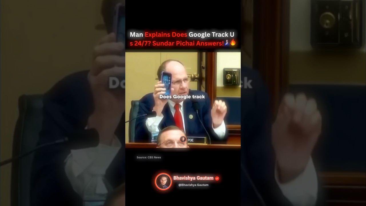 Man Explains Does Google Track You 24/7? Sundar Pichai Answers!🤳🤑🔥#rich #money #usa #podcast #shorts