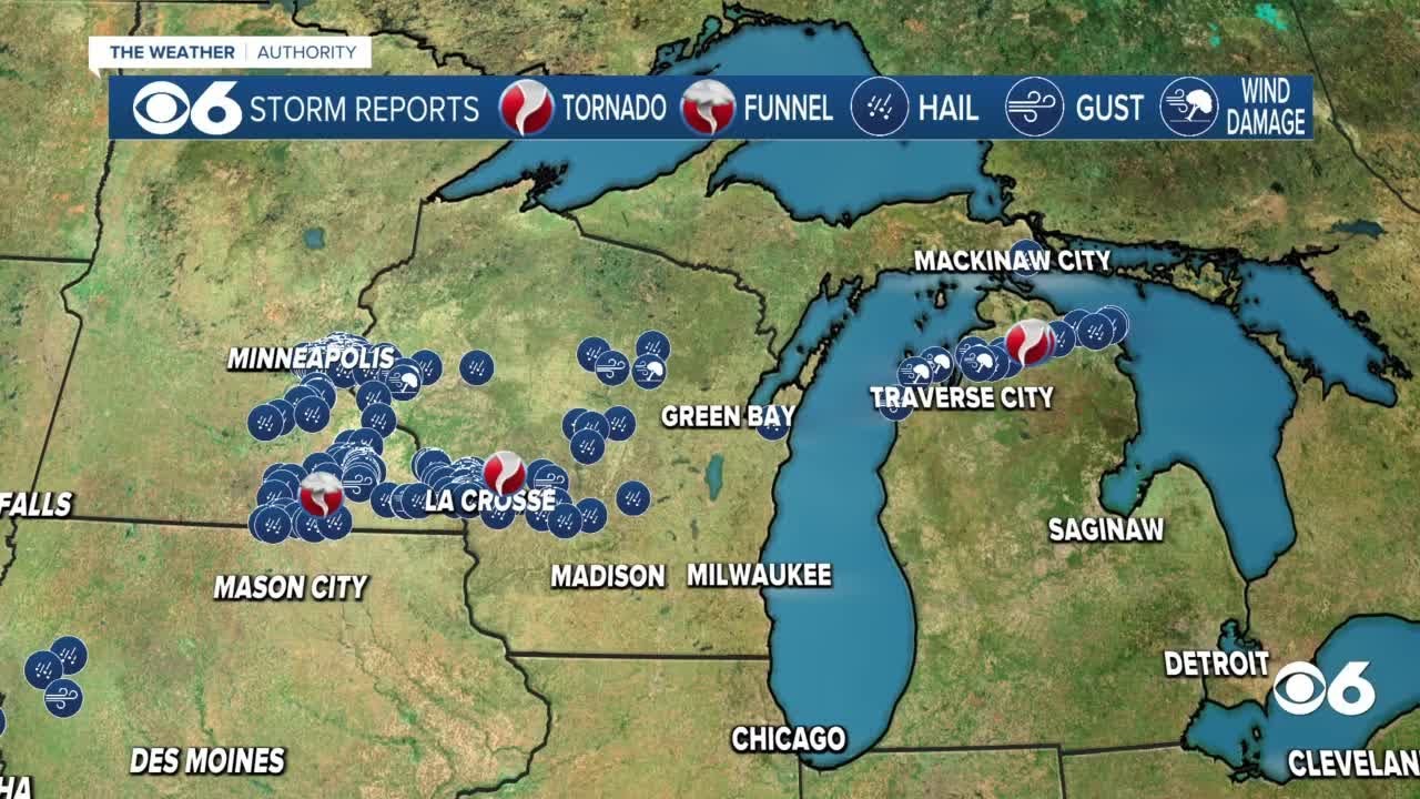 Police report 2nd death from tornado in northern Michigan