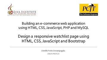 Web Project Development | Building an e-commerce web application | Task 24 | Dinithi Deraniyagala