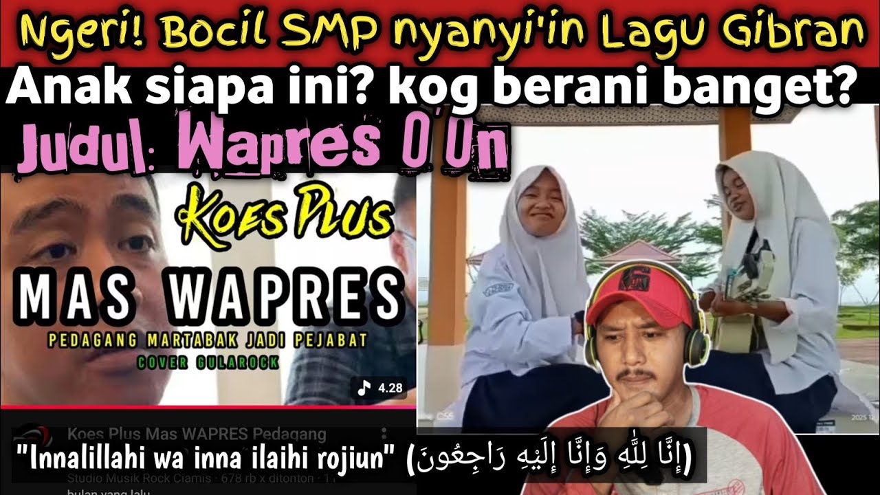Bocil berani banget euyy! Lagu dari anak SMP utk Mas Wapres, Astaghfirullah liriknya sereeemmm!