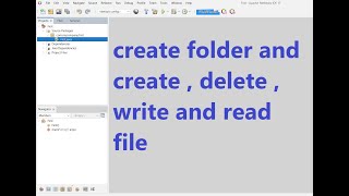 create folder and create , delete , write and read file in java
