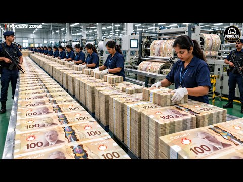Inside Canada's Money Factory💵| How Canadian Dollars Are Made from Paper to Banknotes | Full Process