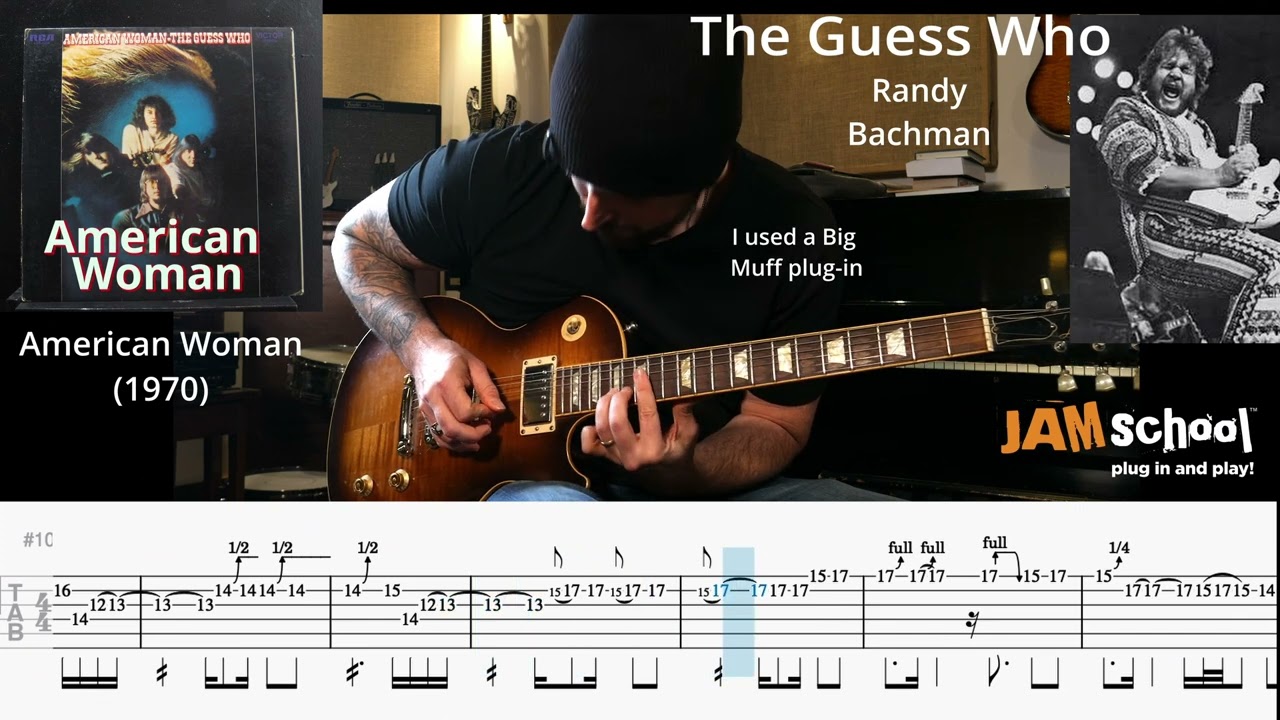 The Guess Who American Woman Guitar Solo with TAB (Randy Bachman)
