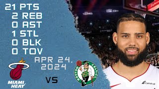 Caleb Martin Player Full Highlights VS CELTICS NBA Play Off Game 24-04-2024