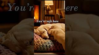 Relaxing Labrador Sleeping by the Fireplace 🔥 (Instant Calm) #shorts