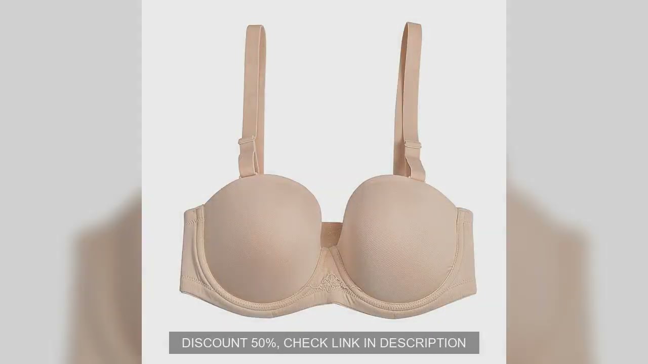 YANDW New Simple Solid Bra Underwire Bras For Women Sexy Everyday Plus Size Multiway Bralette 32 34