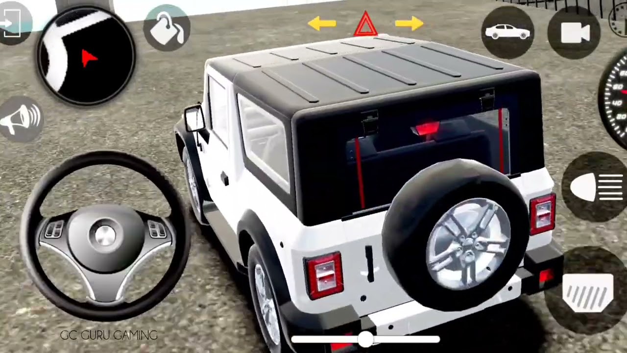 Mahindra Red Colour thar game video 2025 new indian car simulator game car game video 2025