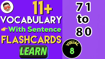 (#8) 11 Plus Vocabulary Flashcards | 11 plus Vocabulary List | 11 plus english vocabulary