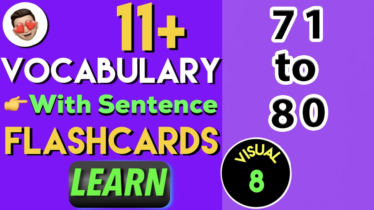 (#8) 11 Plus Vocabulary Flashcards | 11 plus Vocabulary List | 11 plus english vocabulary