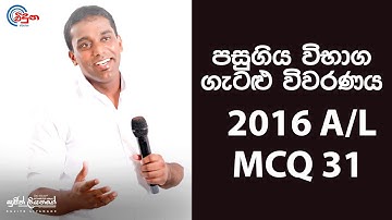 G.C.E. A/L Physics 2016 (Question 31) | භෞතික විද්‍යාව පසුගිය විභාග ගැටළු විවරණය