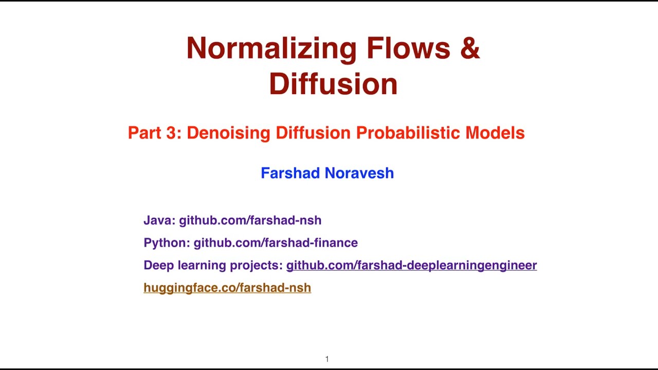 Part3: denoising diffusion probabilistic models - YouTube