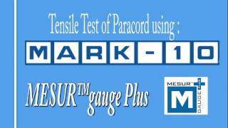 Paracord Tension Test using Mesur Gauge Plus Software screenshot 5