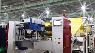 1000PG automatic trash bag on roll drawstring garbage rolling plastic bag making machine