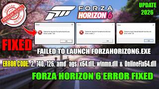 Fix Forza Horizon 6 Failed to load forzahorizon6.exe Error Code 2 / 740 / winmn.dll /OnlineFix64.dll