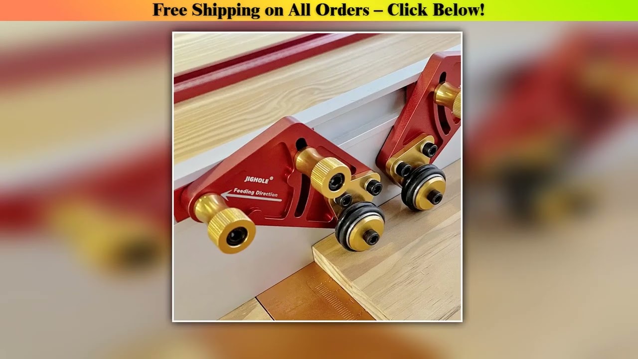 1 Pair Bearing Roller Feeder, Upgraded Aluminum Alloy Feather Loc Board, Table Saw Feeding Safety