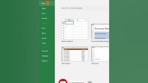 How to Open Blank Workbook in Ms Excel