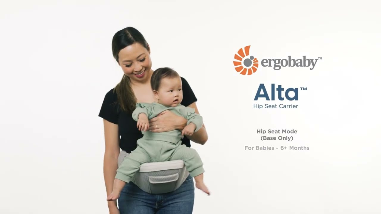 Ergobaby Alta Hip Seat Mesh Baby Carrier - Onyx Black – Albee Baby