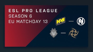 Full Broadcast: NaVi vs. EnVy | G2 vs. NiP - EU Day 13 - ESL Pro League Season 6