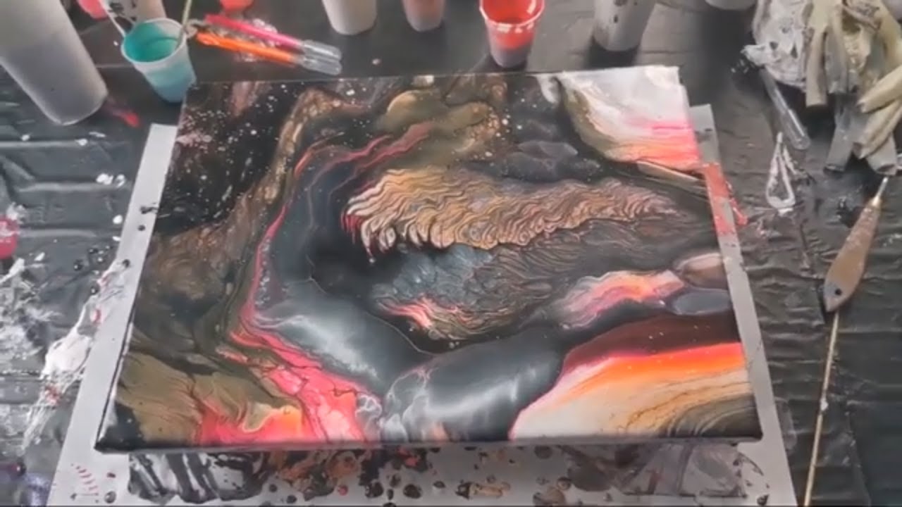 Let's play with some chains today 😁 - Fluid art - Acrylic pouring - YouTube