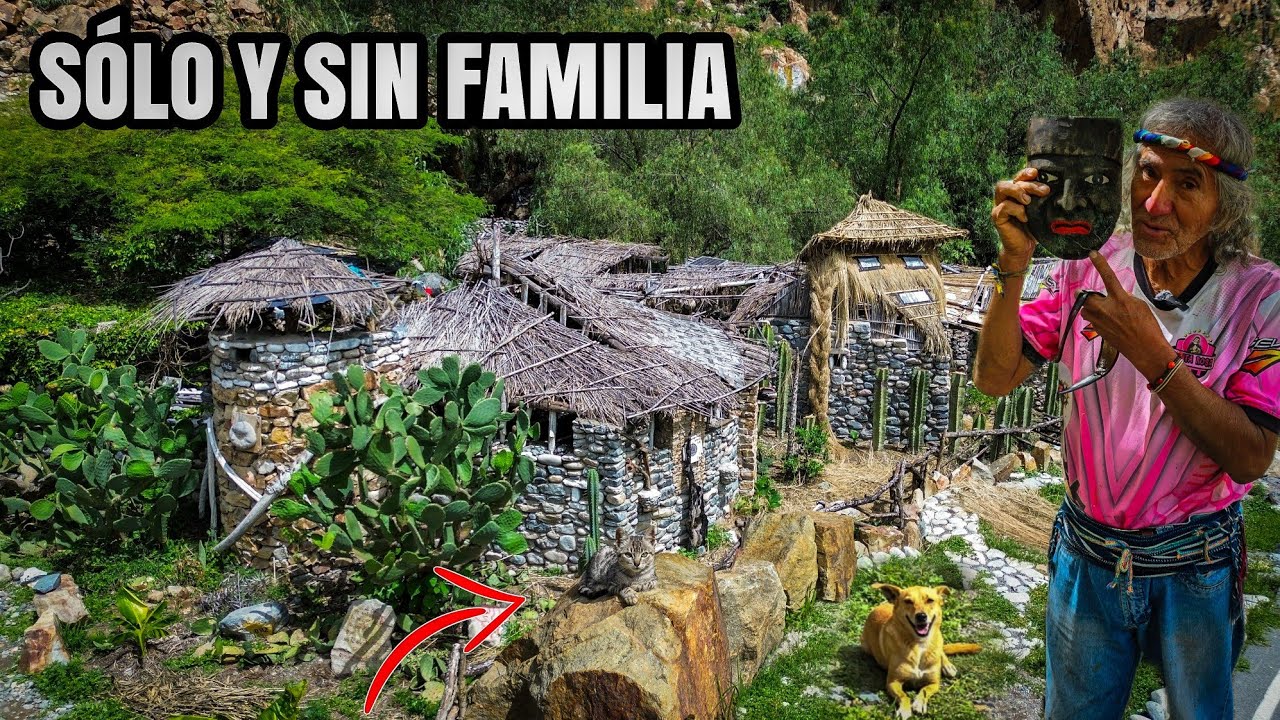 vive SÓLO y AISLADO en una CASA de PIEDRA sin electricidad ni servicio básicos