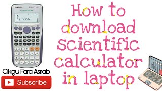 Cara Download Scientific Calculator dalam Laptop