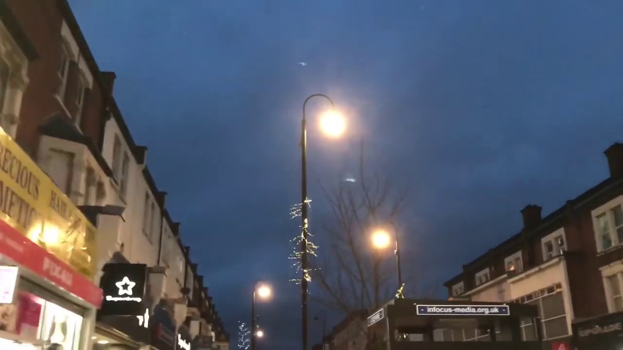 Christmas decorations on High Street YouTube