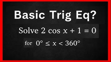 Solve 2 Cos x + 1 Fast! Trigonometry Tips