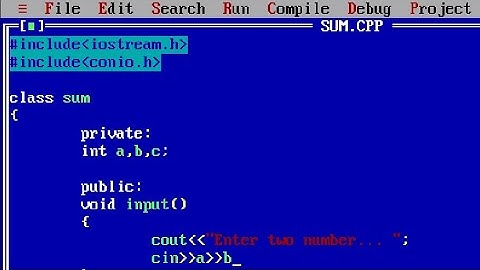 C++ program to add two numbers using class | sum of two numbers using classes in c++